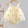 Toddler Baby Lace Ruffle Vest Solid Jumpsuit Princess Clothes Sleeveless Cotton Baby Outfits Summer Baby Romper