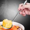 2ks Nerezová sada naběračky na polévku Zahuštěná dlouhá rukojeť Lžíce s kulatým okrajem Lžíce na omáčky vhodné do myčky