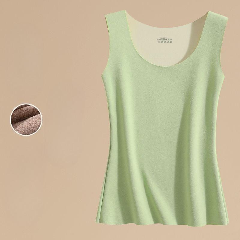 Spring Autumn  Women's Sleeveless AB-Side Vest Versatile Warm Thermal Seamless Liner