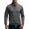 Men's Half-Zip Stand-Up Collar Long-Sleeved Sweatshirt Versatile Fitness Top