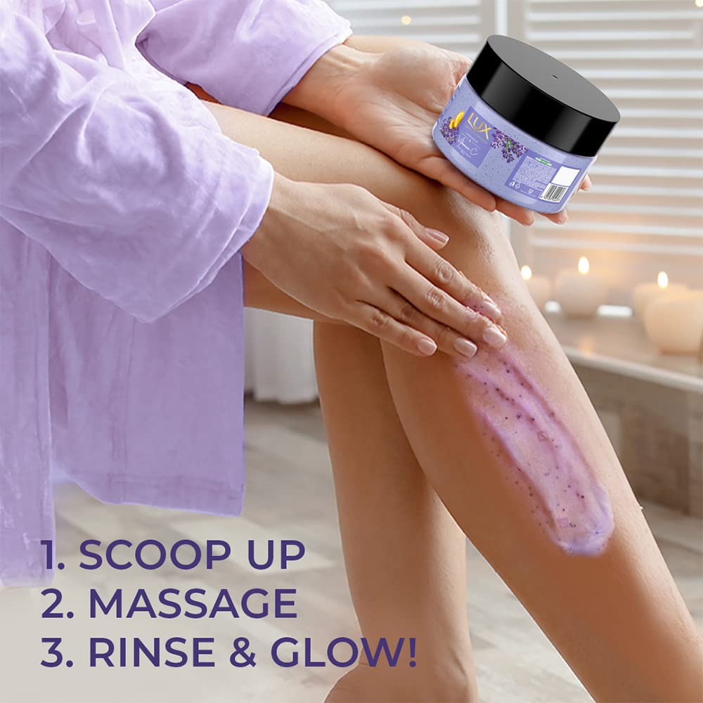Lux Essence Of Himalayas Lavender & Vitamin C Creme Body Scrub 300 Ml Exfoliating Natural Glow Gentle Polishing Paraben Free Skin Care