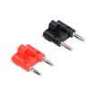 2Pcs Banana Plug 4mm Double Row Cross Connector Accessory Set Kit for Audio Speaker