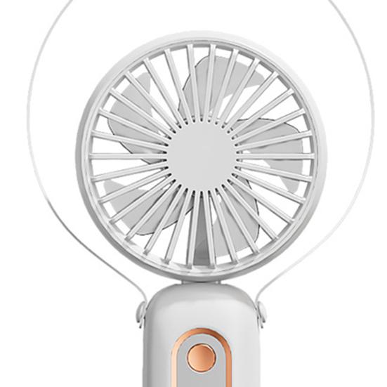 Handheld Fan with Folding Handle 6 Speed Strong Wind Hanging Neck Fan Portable Travel Outdoor Summer Small Personal Desk Fan