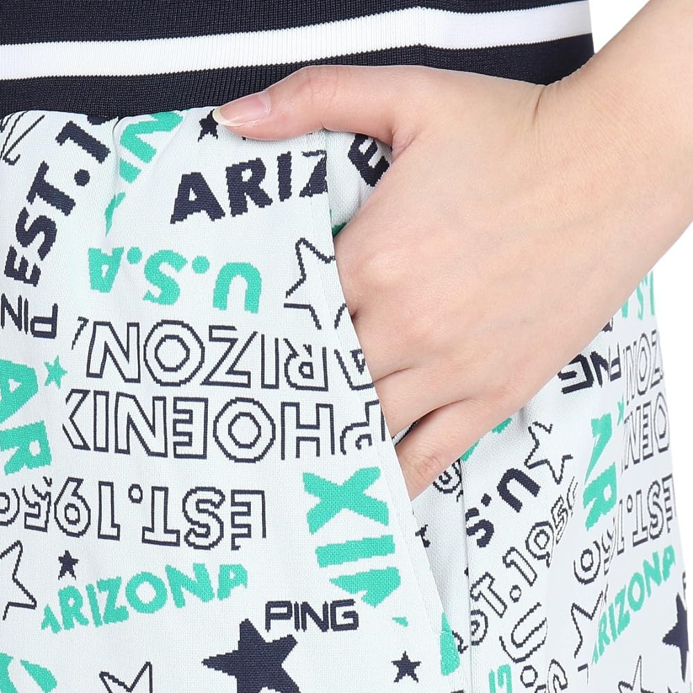 Ping Apparel Women's Collage Print Skirt with All-Way Stretch, Golf, Size 622-5134204 030, White, Medium