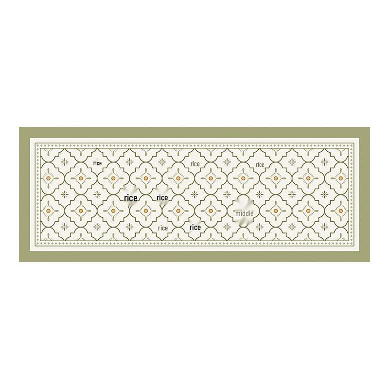 Non-Slip, Oil-Proof PVC Kitchen Floor Mat - Stain-Resistant, Easy-Clean, Full-Coverage Leather