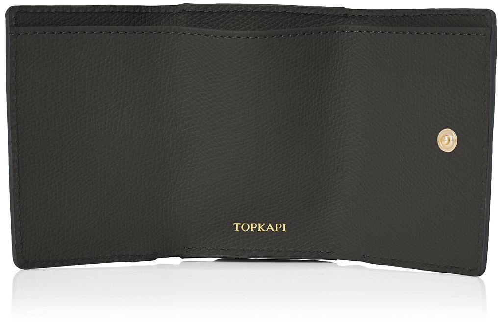 [TOPKAPI] COLORATO Tri-fold Wallet with Grain Embossing and Round Flap