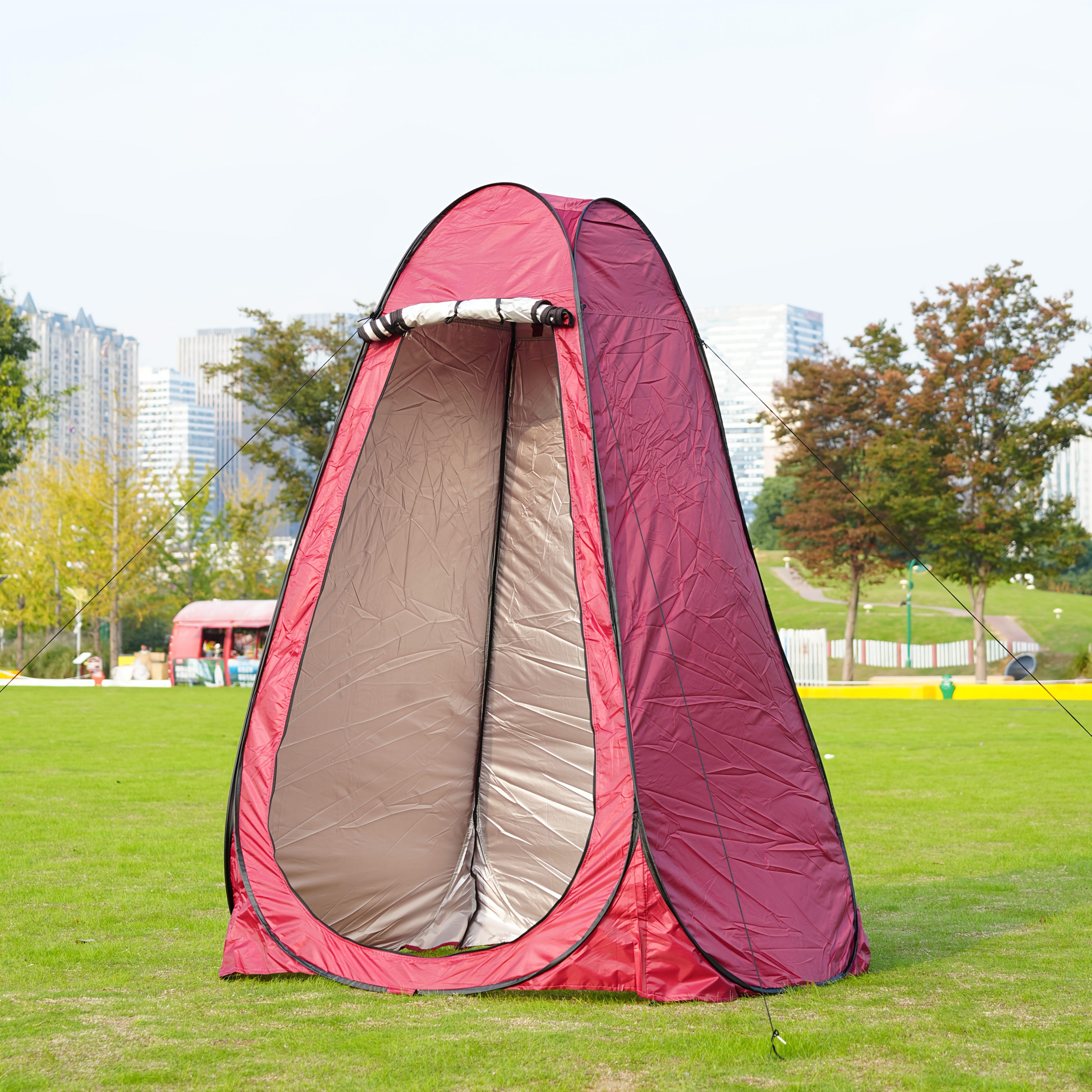 

1 Person Instant Pop Up Multi Functional Outdoor Tent 3 in 1 Portable Shower Changing Toilet Tent with Zipper Closure All Season