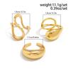 DIEZI Vintage Irregular Water Drop Metal Rings For Women Men Fashion Punk Hip Hop Gold Silver Color Knuckle Joint Ring Set