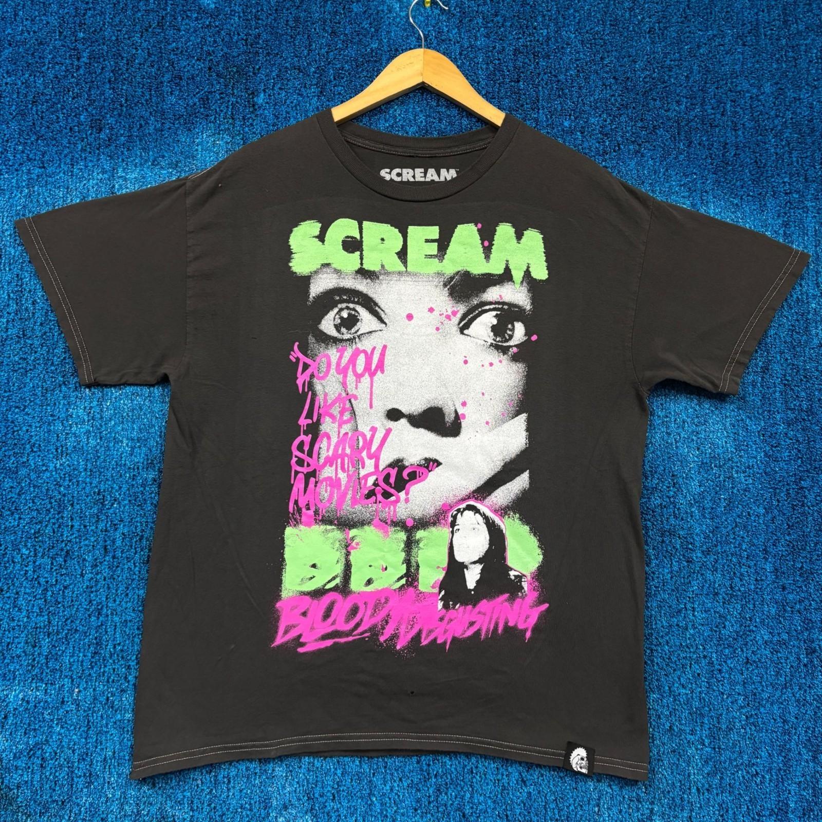 Blood Disgusting x Scream Hey Do You Like Scary Movies Tee L Unisex T-Shirt XXXL