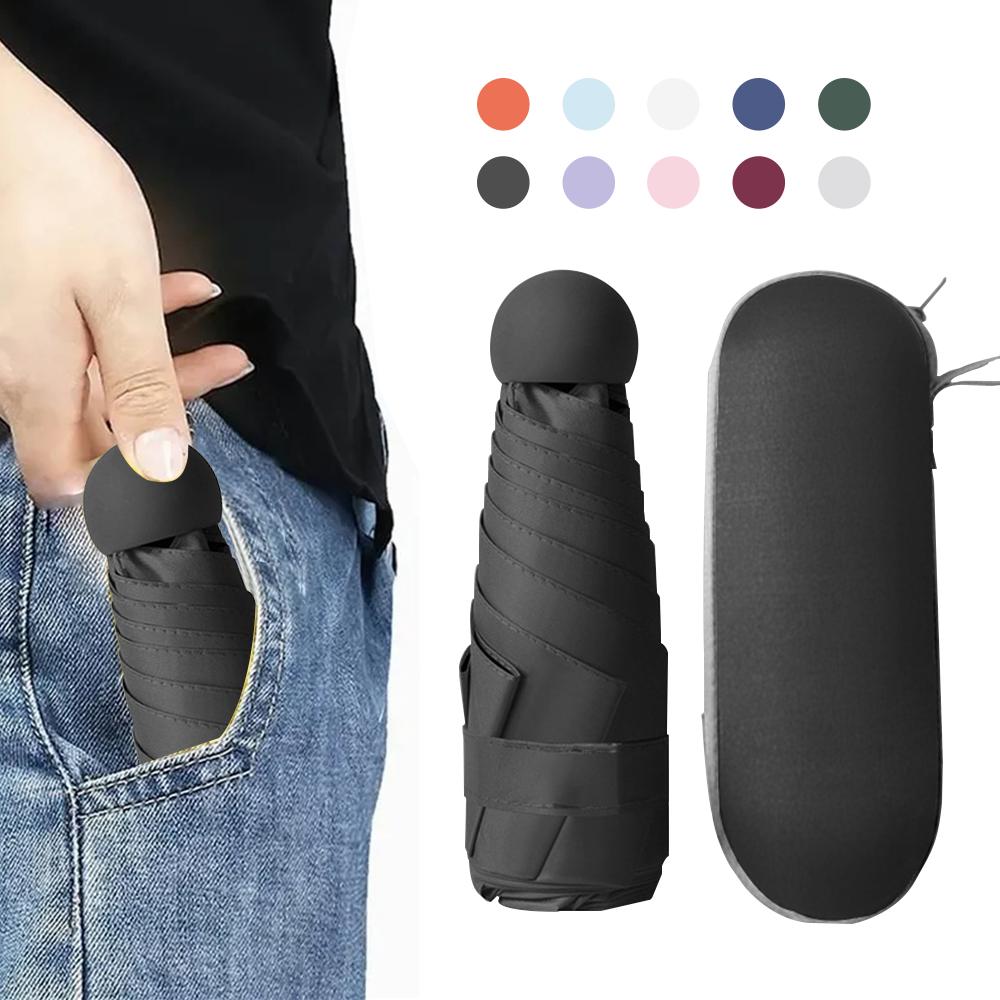 

Компактный легкий портативный складной водонепроницаемый зонтик с усиленными 6 ребрами