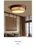 Walnut Bamboo Leaf Landscape Chandelier - Eye-Protecting Ceiling Light for Living Rooms, Bedrooms, and Tea Rooms