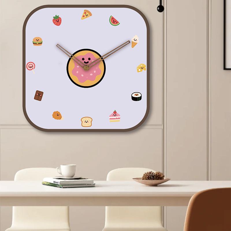 

Cute Food Clock Wall Hanging Creative Cartoon Personality Silent Clock Kindergarten Living Room Children s Room Decoration Wall Clock (30 * 30CM)