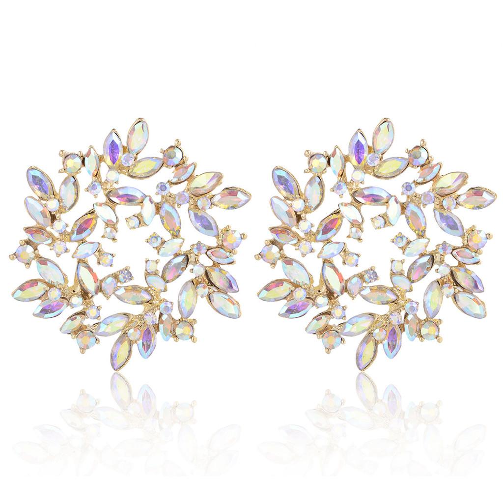 Modern Alloy Geometric Dangle Earrings For Women With Electroplated Finish For Spring Style