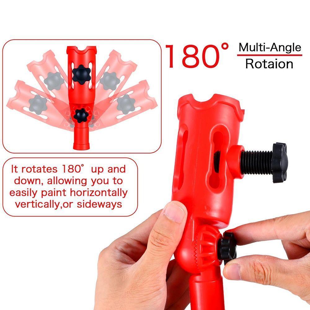 Rotating Head Extension Pole Attachment Holder Multi-Angle Secure Handle Grip for High Ceiling