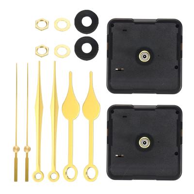 Clock Mechanism Replacement Kit for Quartz Battery Long DIY Wall Clock Repair Gold (2-Pack) Clocks, Operated, Shaft, Parts,