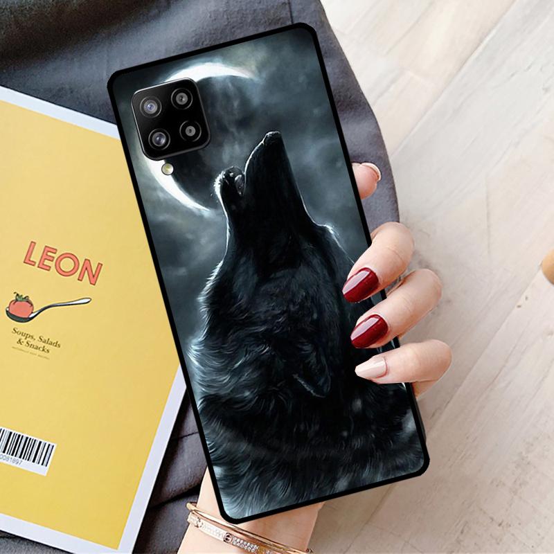 Moon Roaring Wolf For Samsung Galaxy A16 A26 A54 A34 A14 A22 A32 A52 A55 A35 A15 A53 A13 A05 A06 A36 A56 Case