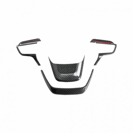 For Toyota Sienna 2021 2022 Carbon Fiber Steering Wheel Cover Trim Accessories<