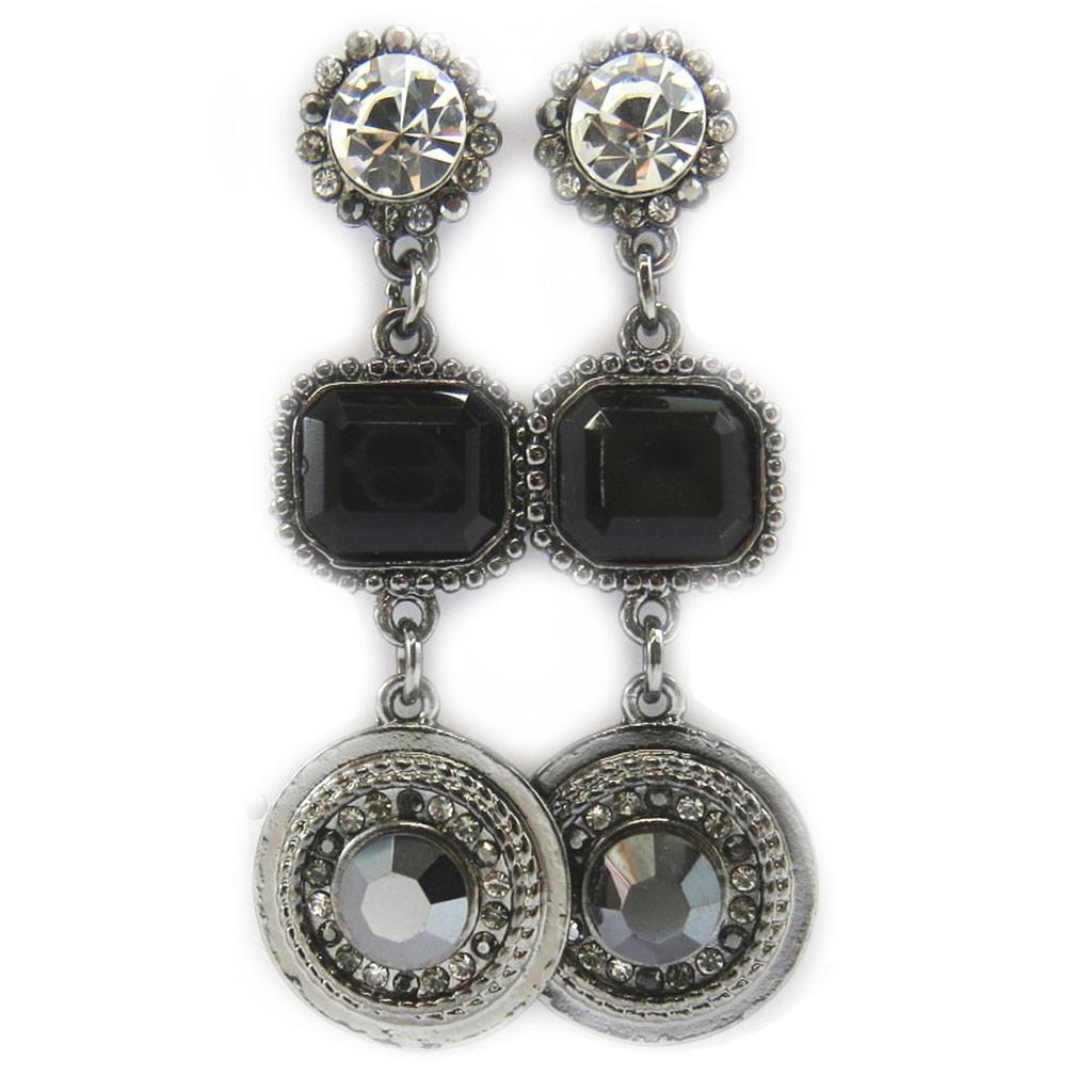 NOA [G8297] - Gray 'Sissi' Designer Earrings