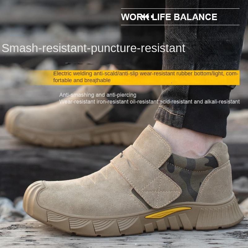 Labor Protection Shoes Anti-Stab Lightweight Comfortable Breathable Construction Site Electric Welding Work Shoes Four Seasons