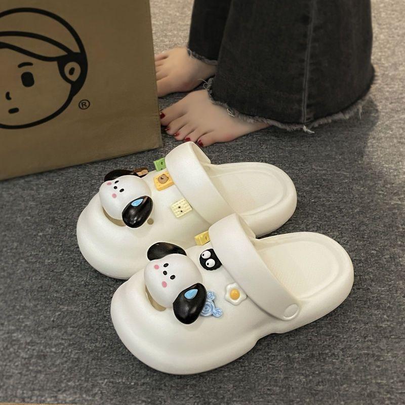 Thick-soled Hole Shoes Women's New Summer Outer Wear Seaside Beach Non-slip Cute Bag Head Cool Slippers