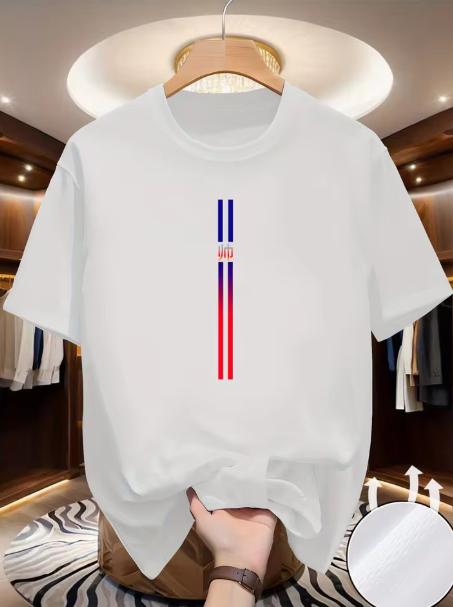 Bestseller Beliebt Mode Sommer Trend Lässig Kurzärmlig Bedruckt Schulterfrei Unisex Reines Baumwolle Kurzarm T-Shirt