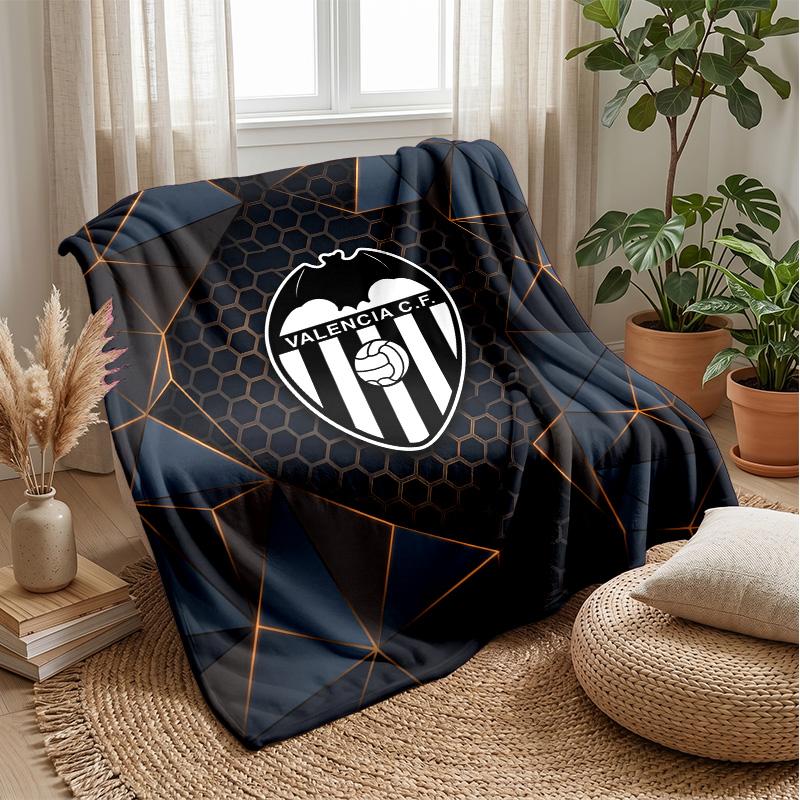 Valencia FC Soft Flannel Fleece Blanket Lightweight Cozy Warm Throw Blanket For Sofa Bed Home Decor