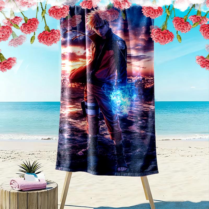 1pc naruto Beach Towel, Multi-functional Beach Towel for Outdoor Activities Beach Swimming and Travel