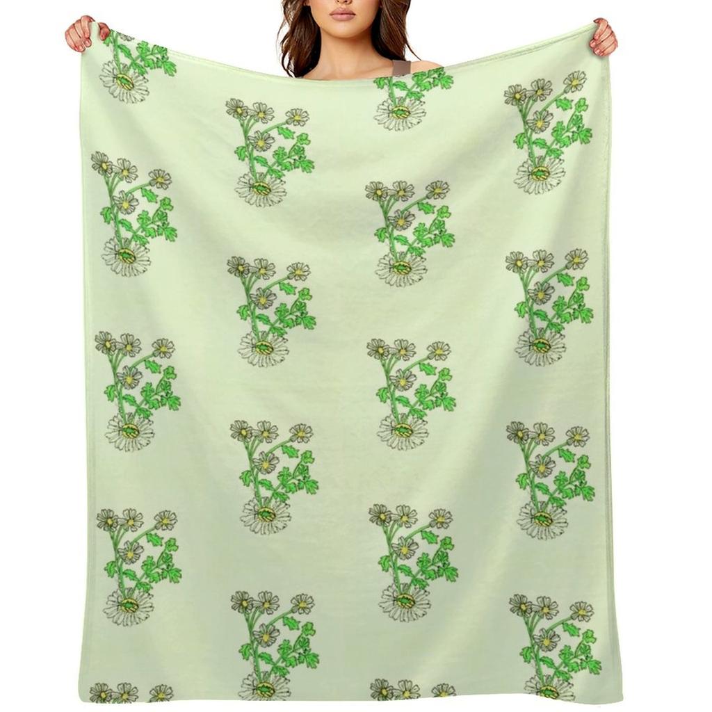 Green Capsid Bug On Chamomile Throw Blanket Multi-Purpose Luxury Brand For Baby Sleeping Bag Blankets