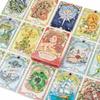 Romantic Lenormand Oracle Cards 37Pcs Deck English Vision Art Nouveau Floral Motifs for Party Board Playing Games