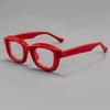 Retro Unisex Full-Rim Acetate Eyeglass Frames - Small, Lightweight, Comfortable, and Compatible with Reading Lenses