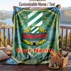 Flannel Blanket Rapid Wien FC Print Custom Name Text Soft Throw for Sofa Bed