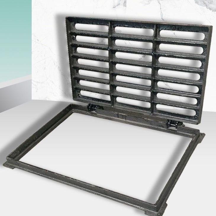 Heavy Duty Ductile Iron Rectangular Manhole Cover Set for Rainwater Wells
