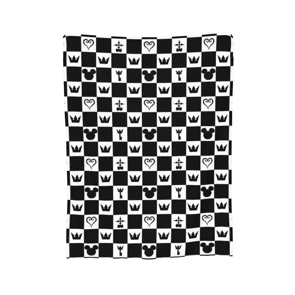 Kingdom Hearts Muster Decken Weich Warm Flanell Überwurfdecke Plüsch für Bett Wohnzimmer Picknick Reisen Zuhause Sofa