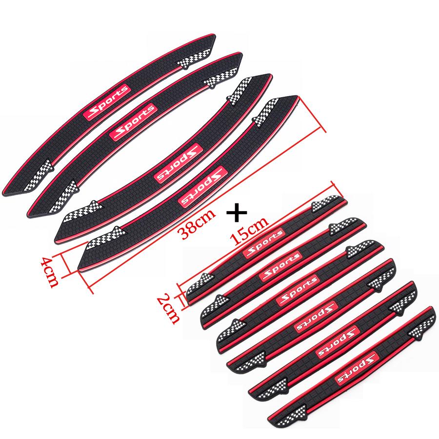 10×Car Door Edge Guard Scratch Strip Wheel Eyebrow/Mirror/Bumper Protection Kits