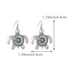 Retro Ethnic Style Ocean Sea Turtle Dolphin Octopus Starfish Flower Earrings For Women