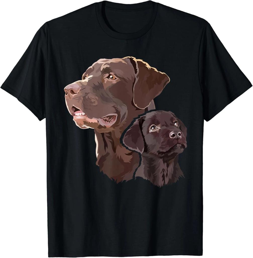 Retro Chocolate Lab With USA Flag Gift Chocolate Lab Dad Mom Gift Unisex T-Shirt