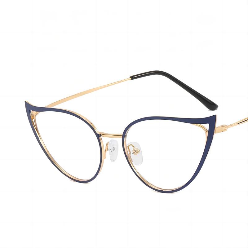 

Trendy Women S Eyewear Cat Eye Hollow Casual Anti-Blue Light Glasses Fashionable High-End Accessories Who Wears Who Looks Good