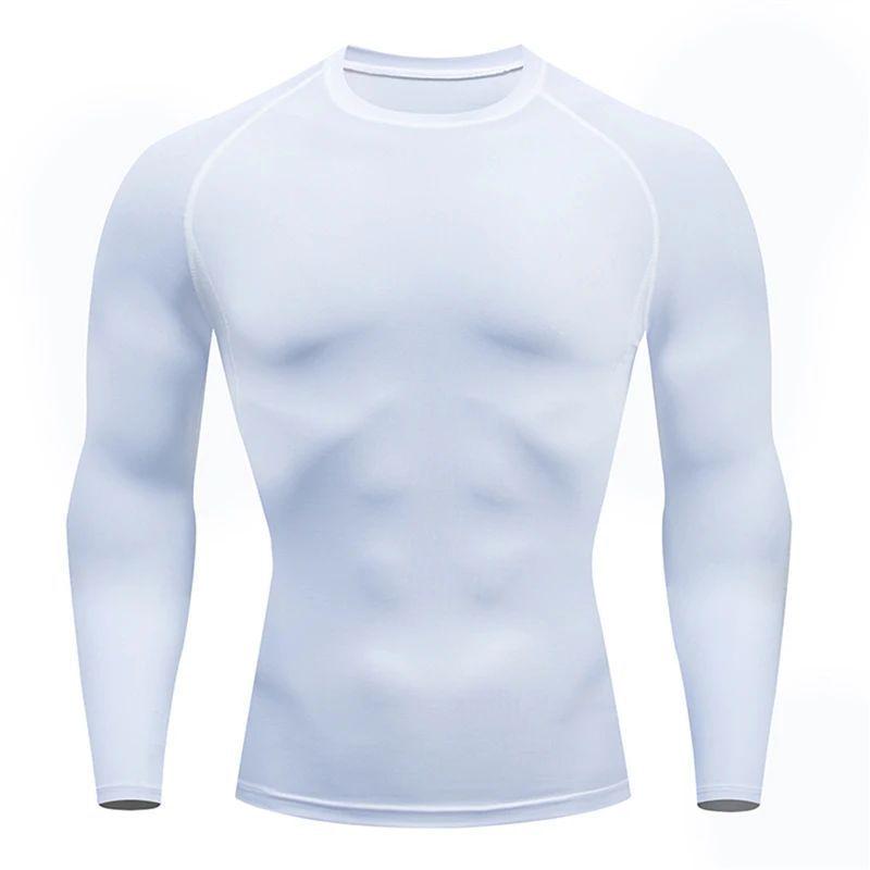 Top Esportivo Masculino de Manga Longa com Alta Elasticidade e Secagem Rápida
