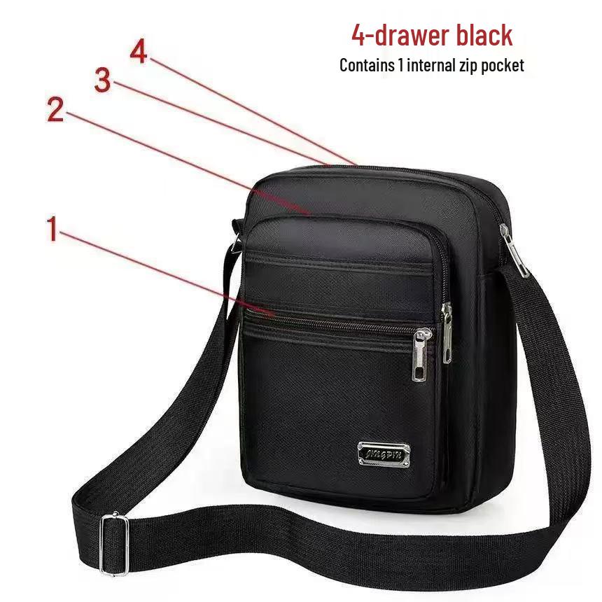Men's and Women's Multi-Layer Waterproof Crossbody Business Bag and Wallet