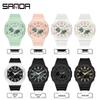 Sanda Dual Display Koreanischer Stil Wasserdicht Multifunktionale Studentenuhr