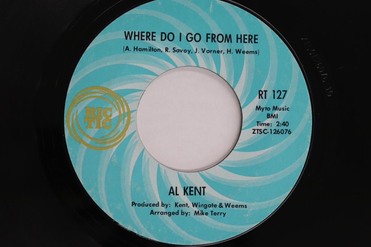 

7inch Record AL KENT - Where Do I Go From Here / You ve Go RT127 Ric-Tic Records 1967 US Soul/Funk Used