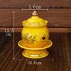 Ceramics Double Dragon Pattern Water Supply Cup Ornaments Home Feng Shui Enshrine Decorations Traditional Buddha Tools Supplies