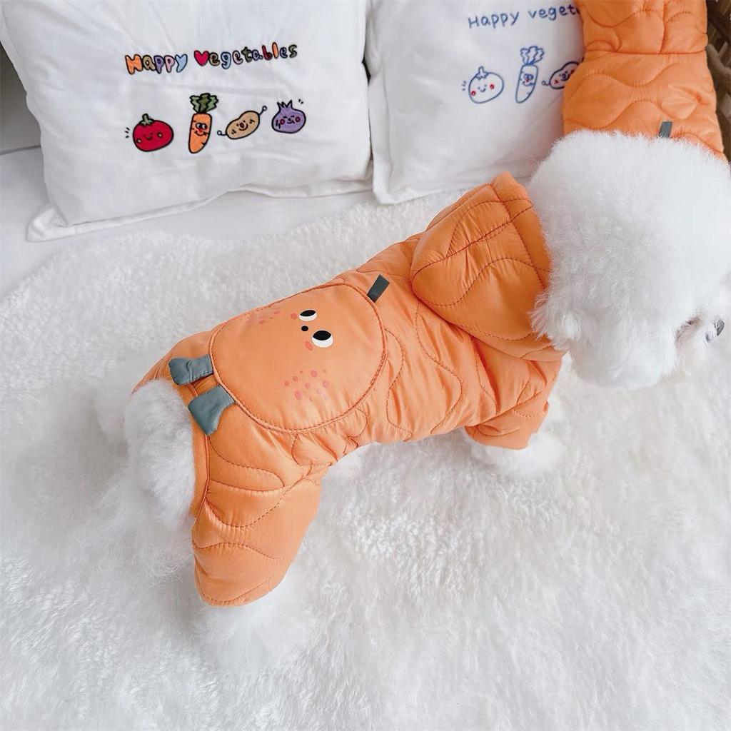 Dog winter cotton-padded teddy bear poodle small dog pet warm cute cotton-padded jacket winter warm quad