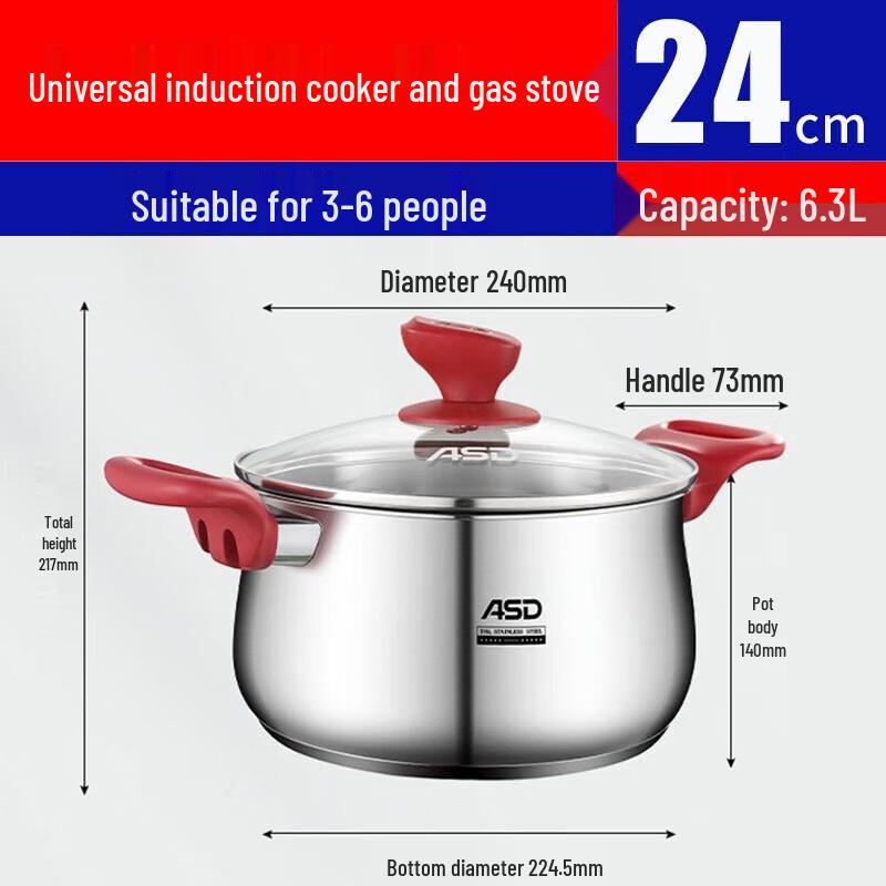 ASD 316L Stainless Steel Soup Pot
