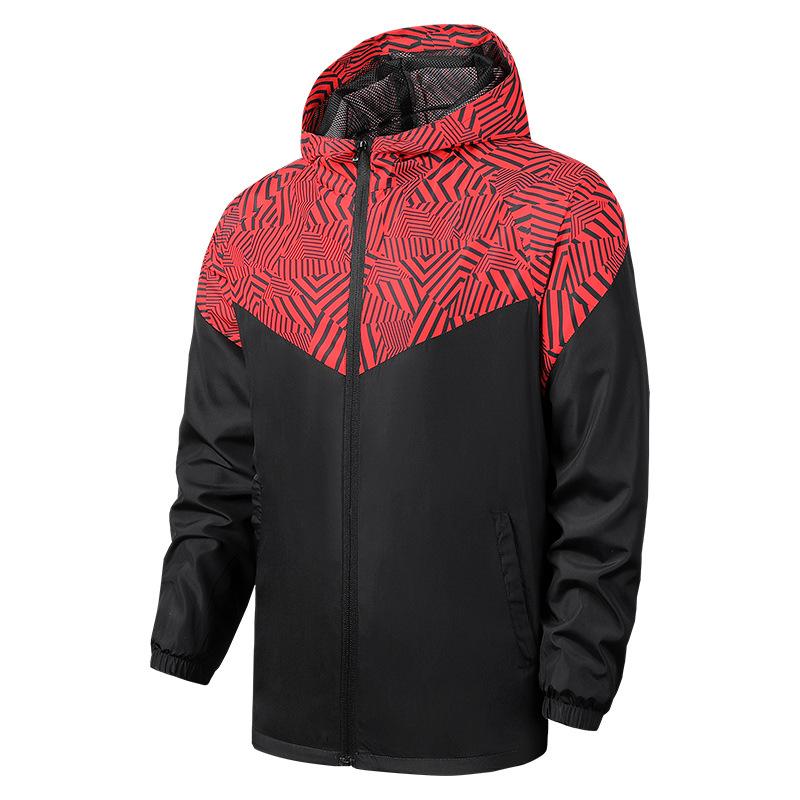 Pánská jarní a podzimní bunda Tenká ležérní bunda Bunda s kapucí Venkovní sportovní bunda Pánské