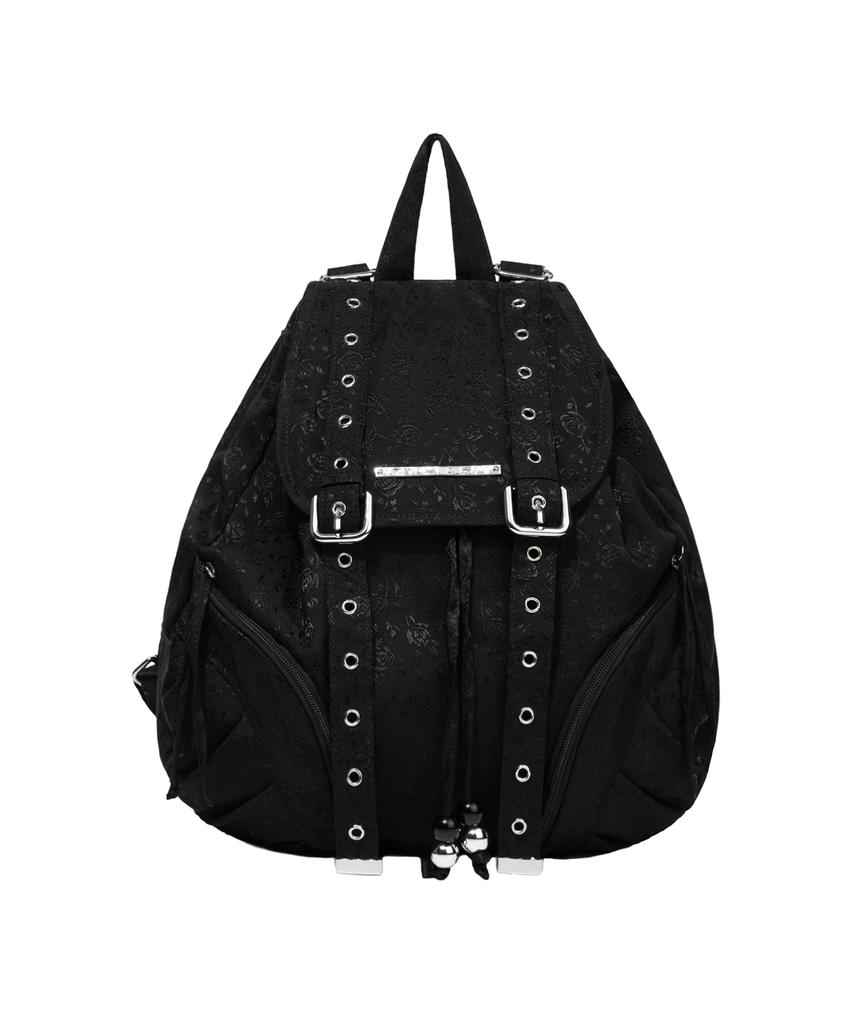 Fancy Club Satin Eyelet Backpack (Black) F26Qe989