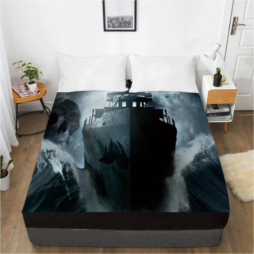Cartoon Hallowmas Children's Elastic Fitted Sheet Bed Sheet With An Elastic Band Mattress Cover Bed Cover For Kids Baby Boy