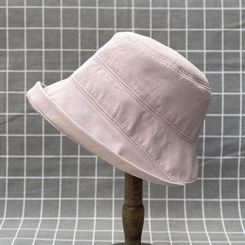 Japanese Soft Cotton Curled Brim Sun Hat for Women, Spring Summer Foldable Bucket Cap with Face Cover UV Protection