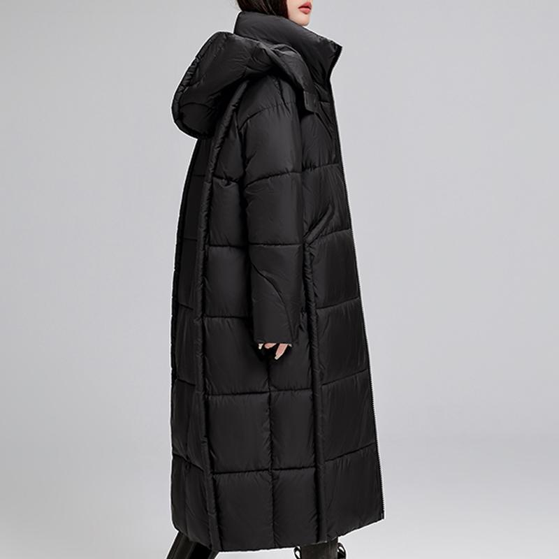 Fashion Winter Long Coat Women Parkas Hooded Elegant Loose Thick Warm Oversize Outerwears Lady Jackets