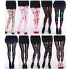 Women Sexy Tights Skinny Stockings Patterned Tights Thigh High Elastic Socks Halloween Leggings Pantyhose